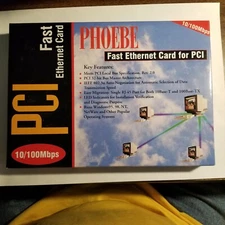 Phoebe Fast Ethernet Card for PCI, 10/100 Mbps, 32 bit bus, NEW