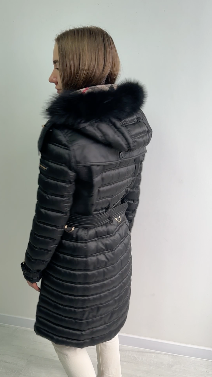 【BURBERRY】Long Quilted Down Jacket Women's BURBERRY Quilted Long Down Puffer Jacket Coat Hooded