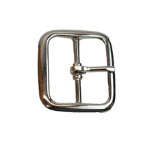 Chrome Rectangular Side Bar Belt Buckle For 1.25" Wide Belt Replacement Buckle