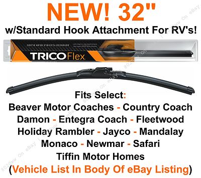 Trico Flex 32'' Beam Wiper Fits Small Hook Arms on Select 2009+ RV Coach 18-320