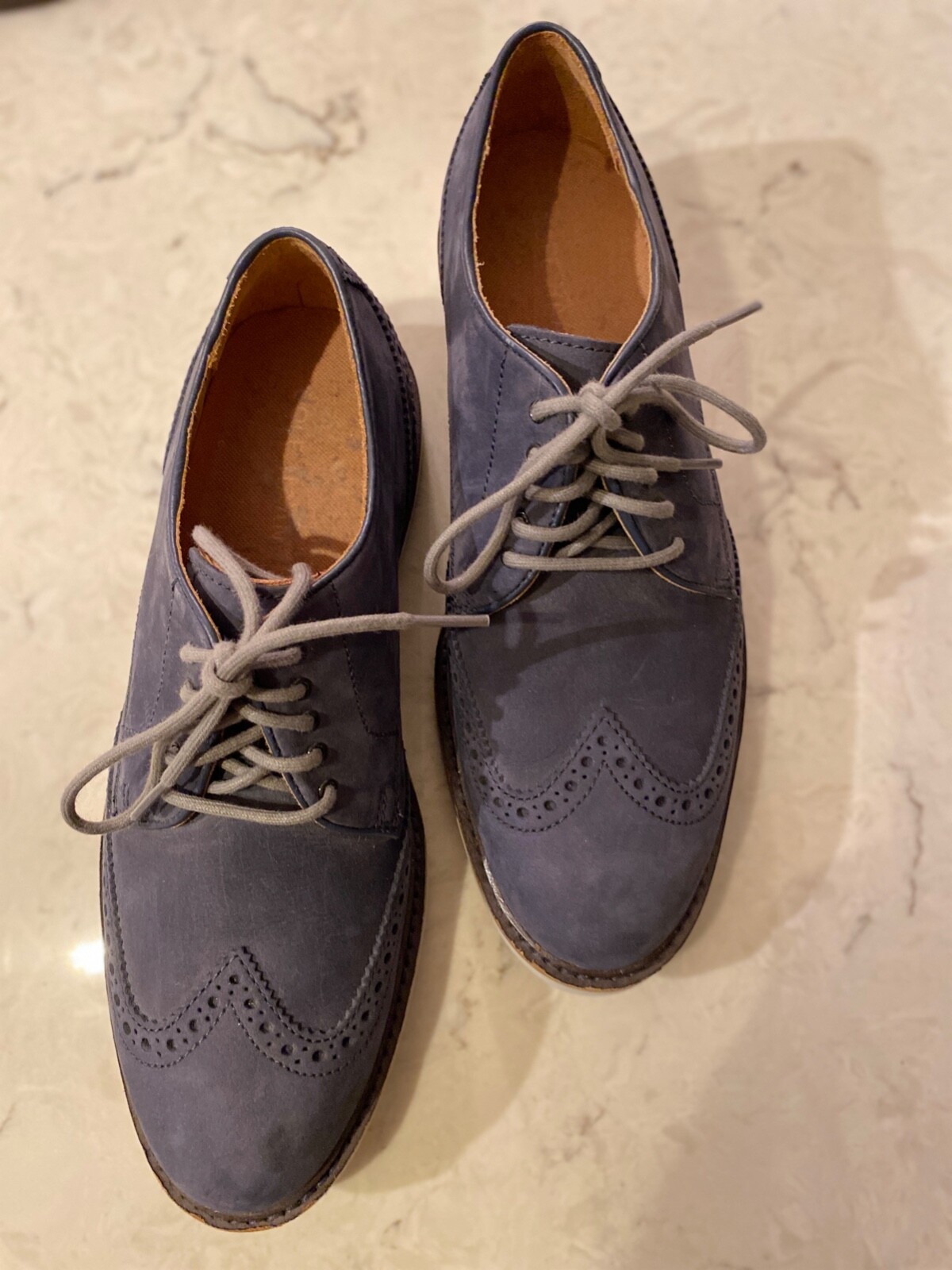 Cole Haan Men’s Wingtip Oxford Shoes Navy Size 7.5m eBay