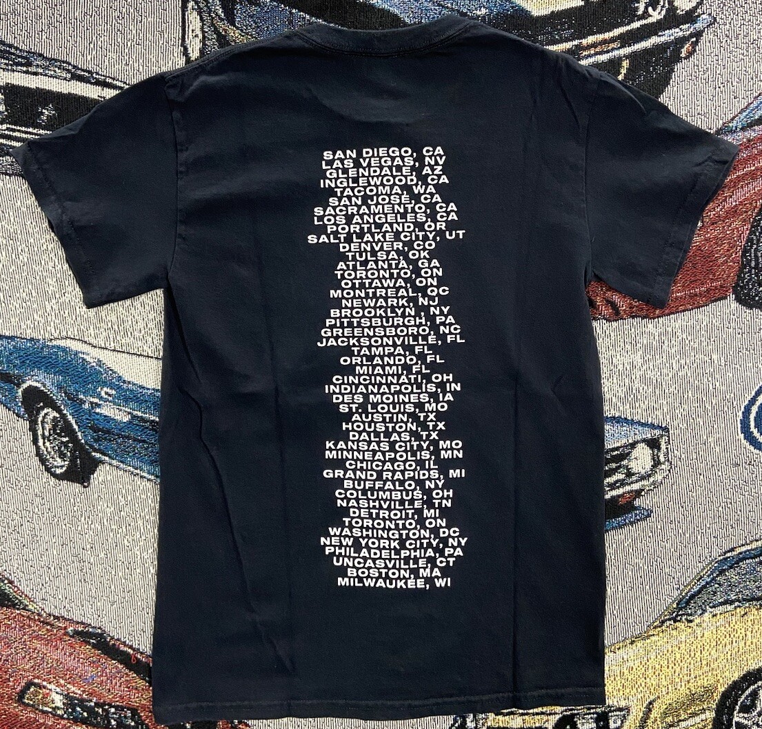 2022 Justin Bieber Justice World Tour T-Shirt Size S Black