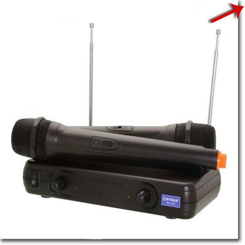 COPPIA MICROFONI WIRELESS SENZA FILI PER KARAOKE PC TV STEREO CONFERENZE  WG-005 | eBay