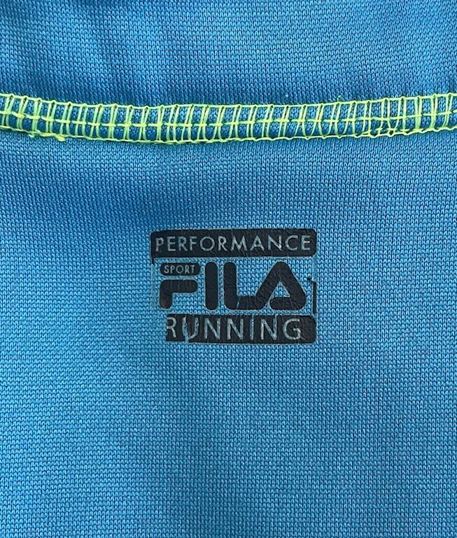 FILA Medium Donna Giacca Corsa Donna 1 4 Cerniera Neon Blu Verde Fodera Pile
