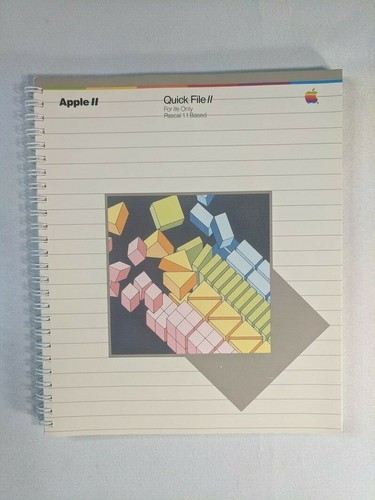 Apple II Quick File II for IIe Only Pascal 1.1 Based w/Original Box & Manual - Picture 2 of 12