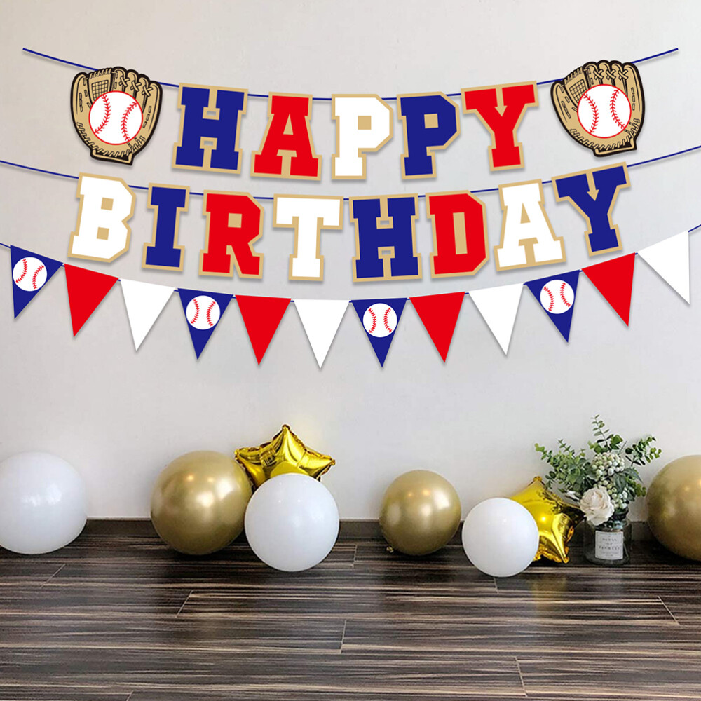 2 Count Baseball Birthday Flag Child Garland Theme Party Decorations eBay