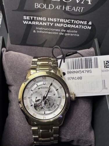 Bulova Men's Classic Sutton 97A108 Automatic Stainless Steel Gold Watch 42mm