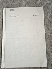 Original Braun audio 400 Información técnica Plan de corriente SIN COPIA