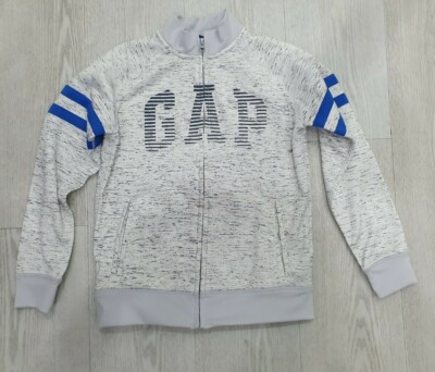 Gapfit Kinder Jungen Pullover grau Reißverschluss M 8-9 Jahre 