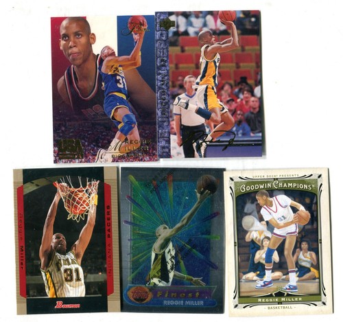 Reggie Miller 5 Card Basketball Trading Card Lot HOF INDIANA PACERS (LOT 23) - 第 1/1 張圖片