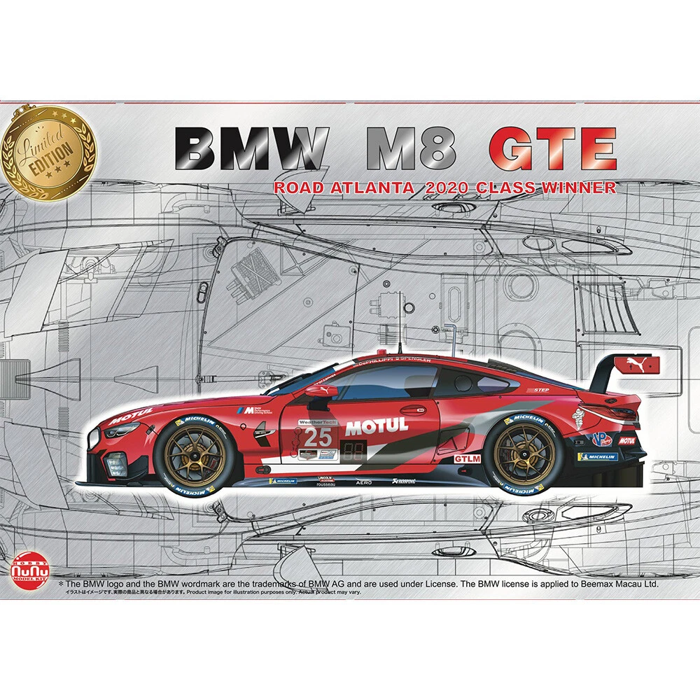 Nunu BMW M8 GTE 2020 Road Atlanta 6 Hours Winner 1/24 Scale Model  