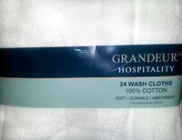 Grandeur Hospitality 100% Cotton Wash Cloths 24 Pack, New, Free Shipping on sale Grandeur Hospitality 100% Cotton Wash Cloths 24 Pack, New, Free Shipping on sale