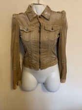 Diesel Women’s Distressed Corduroy Beige Color Jacket Size Small
