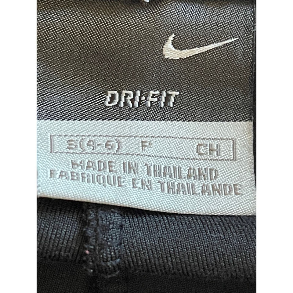 Nike Dri Fit Women's Small Black Wide Leg Crop Stretch Workout Pants