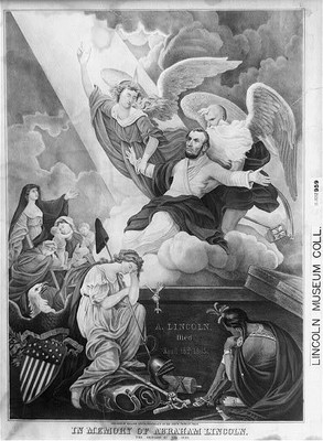 Photo:''In Memory of A. Lincoln''; ''The Rewards of the Just'' (symbolical)