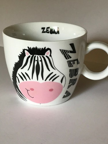 Taza cebra con redacción de cebra en taza de porcelana de Cha Cult - Imagen 1 de 7