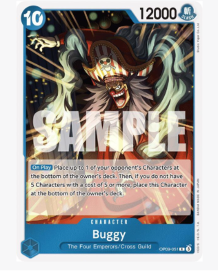 Buggy - OP09-051 - R - Foil One Piece Card Game | eBay