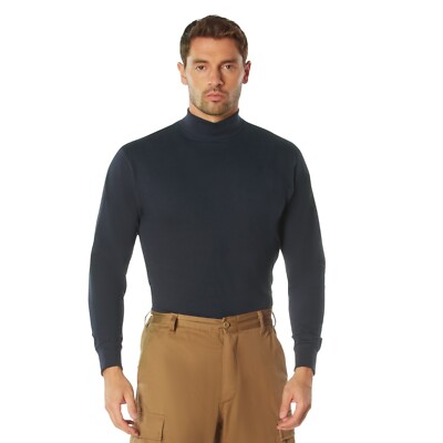 mens dress mock turtleneck long sleeve Long Sleeve Mock Neck Jersey - Navy