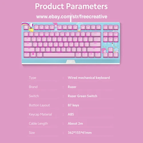 Razer x Sanrio Hello Kitty¹ Blackwidow Tenkeyless Mechanical Keyboard - Picture 4 of 5