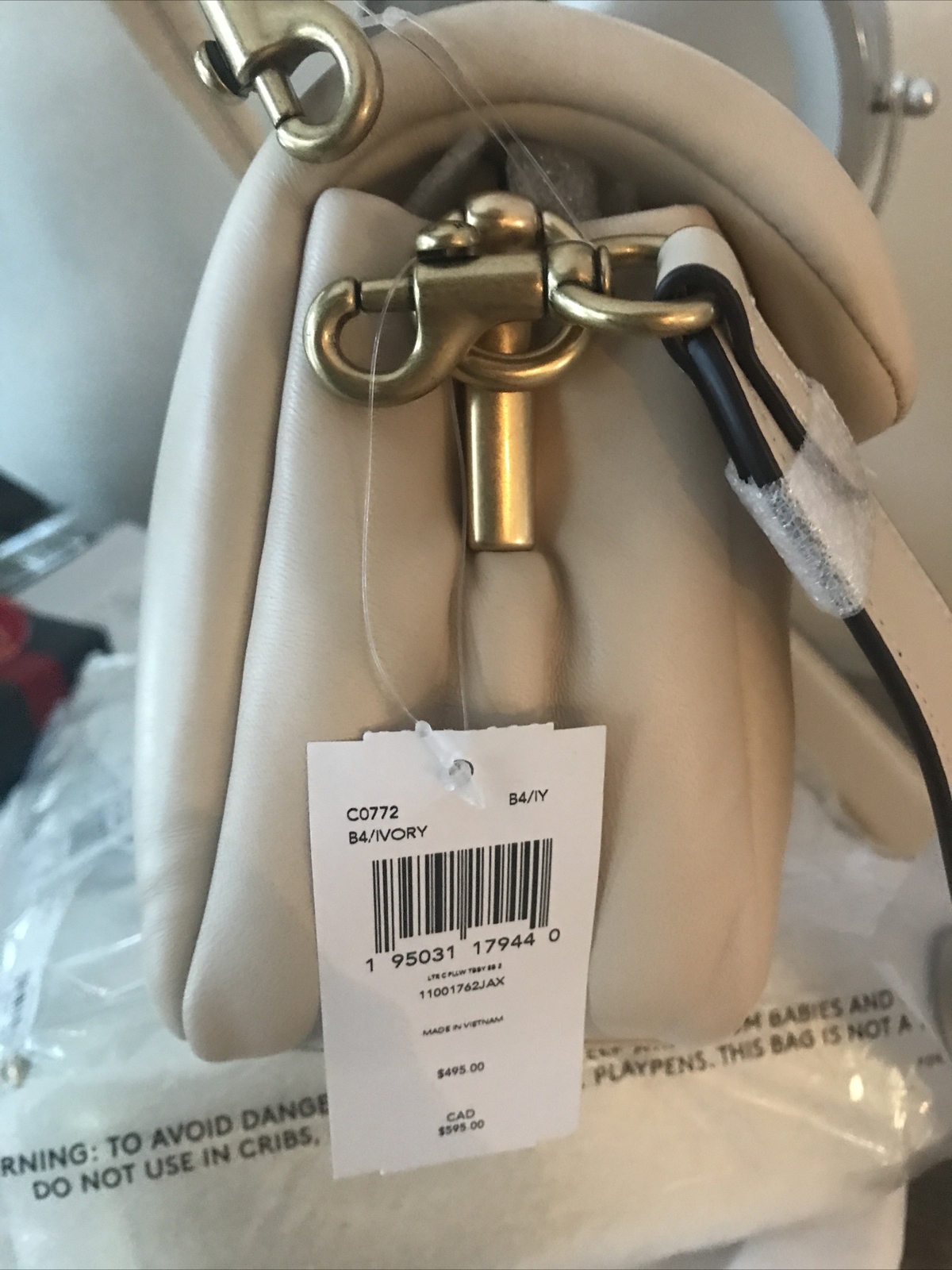 NWT Coach Pillow Tabby Brass/Ivory C0772 Shoulder Bag 26 image 9