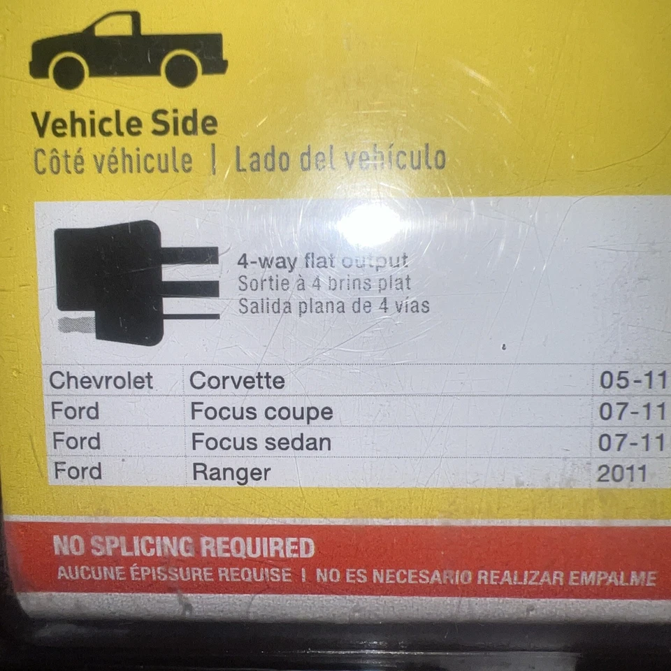 Проводка Curt 56014 для 05–11 Chevy Corvette/07–11 Ford Focus/11 Ford Ranger - Изображение 4 из 4