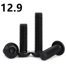 12.9 Black Steel Hex Socket Bolts Button Head Screws M3 M4 M5 M6 M8 M10