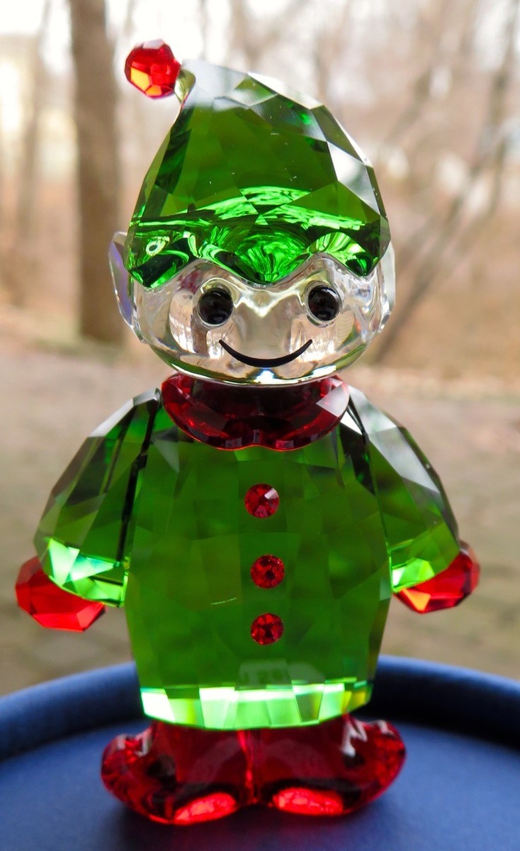 Swarovski Crystal Santa's Helper” Christmas Elf Figurine (#5286532