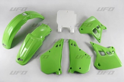 Kit Carénage Complet UFO PLAST Vert Pour Kawasaki KX 125 / KX 250 (année 1992) - Remplacement Pièces Plastiques - 9
