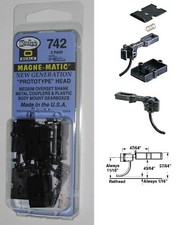 Kadee Proto 48 O scale  742  "E Type Head" Overset Metal Couplers - 2 Pair