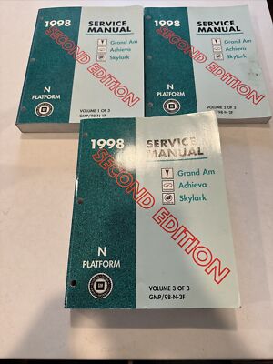 1998 Pontiac Grand Am Buick Skylark Oldsmobile Achieva Factory Service Manuals