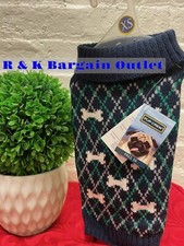 PUP CREW Blue  Green Bones Puppy / Dog Winter Sweater Coat Extra Small Xs Cute