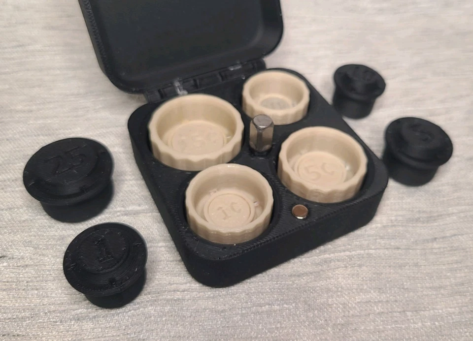 Juego de prensado de extremo de rollo de moneda de 10 piezas con lengüetas de prensado de acero. Incluye broca de accionamiento de 1/4" Foto 2 de 4