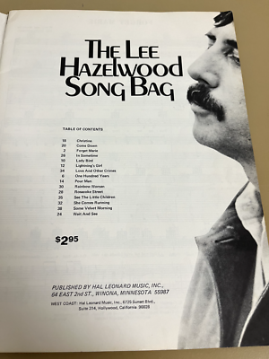 The Lee Hazelwood Song Bag - Sheet Music Songbook | eBay