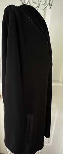 Size S Women's Calvin Klein V Neck 3/4 Sleeve Blouse Embellished Black - Picture 8 of 9
