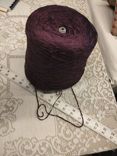 Wine 2 Lbs 4 oz Yarn Rayon Chenille Luxury 1450 YPP Cone Yarn