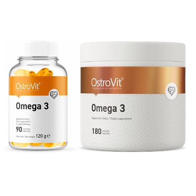 OMEGA 3 - 90-180 Capsules - Supports heart health, brain function, immune system