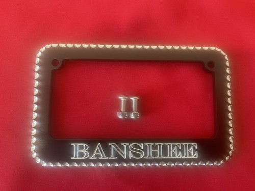Yamaha Banshee YFZ 350 ATV Billet Aluminum License Plate Frame - Picture 2 of 5