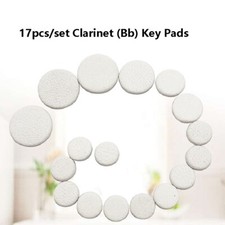 17pcs/set Bb Pitch Clarinet Key Pads Sheepskin Leather Cushion Charinet Repair