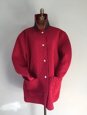 London Fog Reversible Quilted Walking Jacket Red & Charcoal Loose Fit 52" Xxl