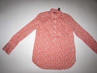 J. Crew Women's Popover Shirt Size 4 Long Sleeves Orange Pink Green Floral on sale J. Crew Women's Popover Shirt Size 4 Long Sleeves Orange Pink Green Floral on sale