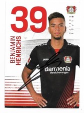 Fu&szlig;ball AK/Postcard 17-18 - Benjamin Heinrichs - Bayer Leverkusen - Signiert