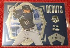 Evan White 2021 Panini Mosaic Debuts #PD19 BLUE Baseball Card Mariners