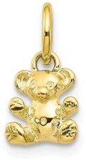 10K Yellow Gold Teddy Bear Charm 10C658