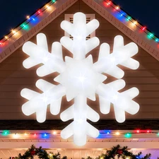 6FT Christmas Inflatables Snow flake 2025 NEW LED Outdoor Decoration
