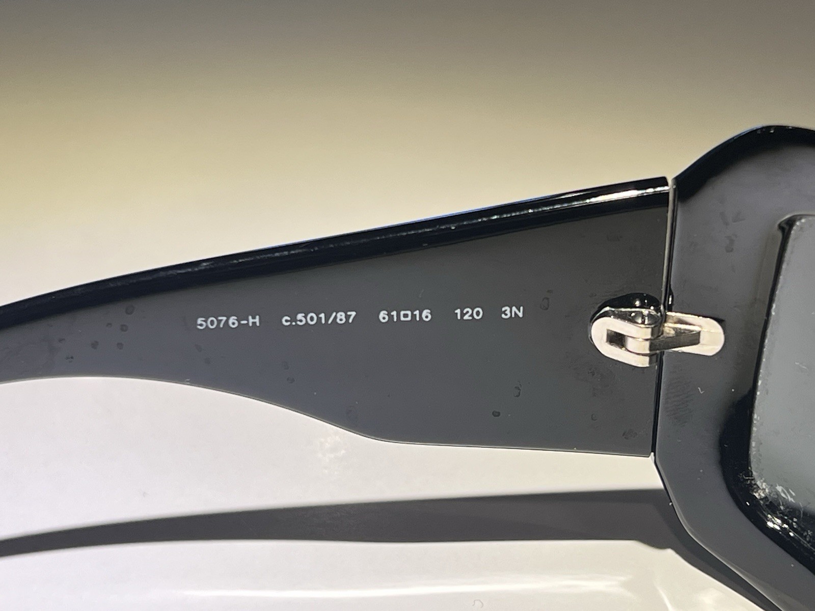 Vintage Chanel Sunglasses 5076-H Black Mother Of Pearl Made In