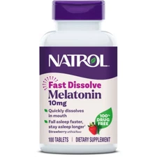 Natrol Melatonin 10mg Sleep Aid Fast Dissolve Tablets - Strawberry - 100ct