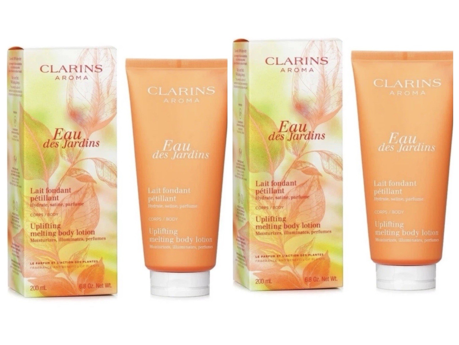 2 Pack Clarins - Eau Des Jardins Uplifting Melting Body Lotion 200ml/6.8oz X 2
