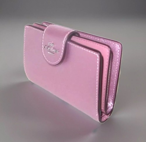 🌸COACH Medium Corner Zip Wallet CW528 in Metallic Pink mit Silver Hardware Neu!! - Bild 4 von 8