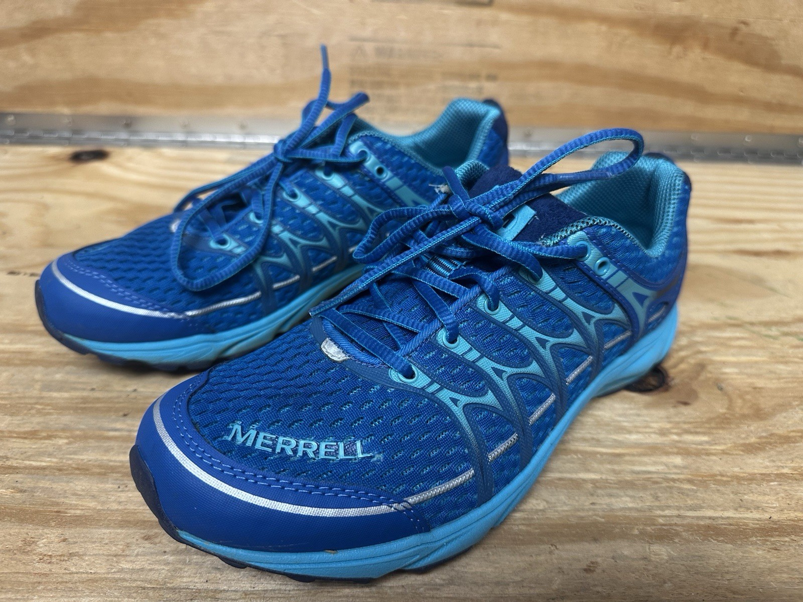 SAOLA Merrell sneakers donna taglia 8 blu mix Master Move Glide suola a strappo scarpe J57166