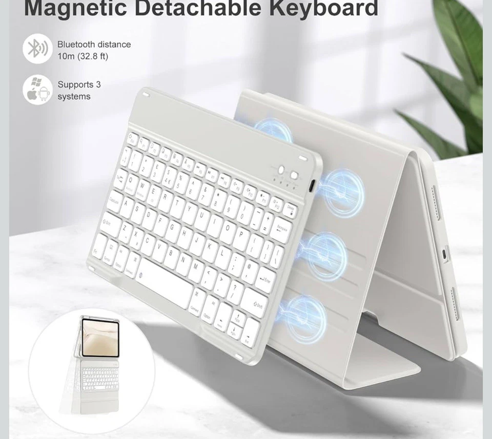 Detachable Keyboard Case Magnetic Folio Full Body Cover for iPad Air 10.9/11 In - Image 4 of 4